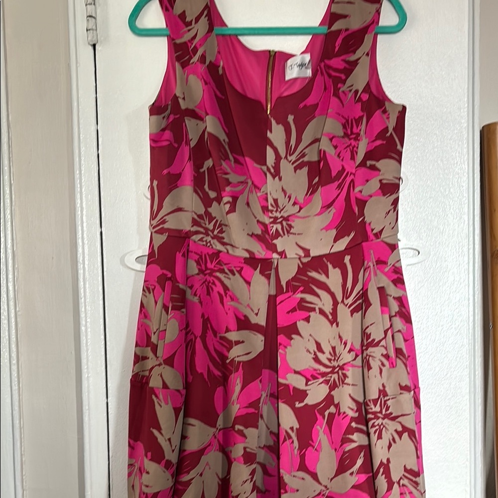 Floral Pink and Brown Dress